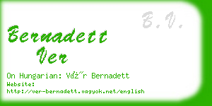 bernadett ver business card